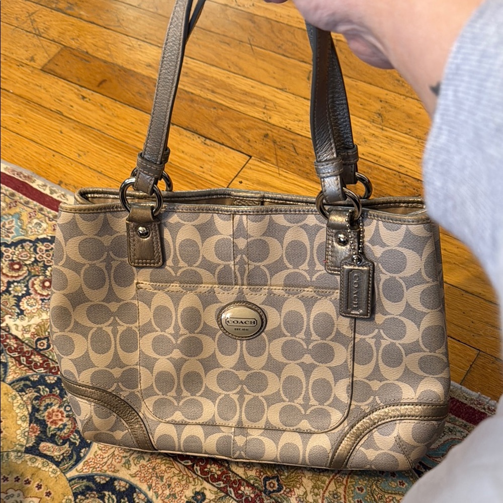 Coach Brown Signature Tote Bag